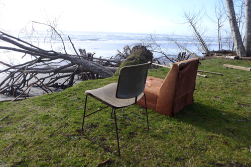 beach chairs view
